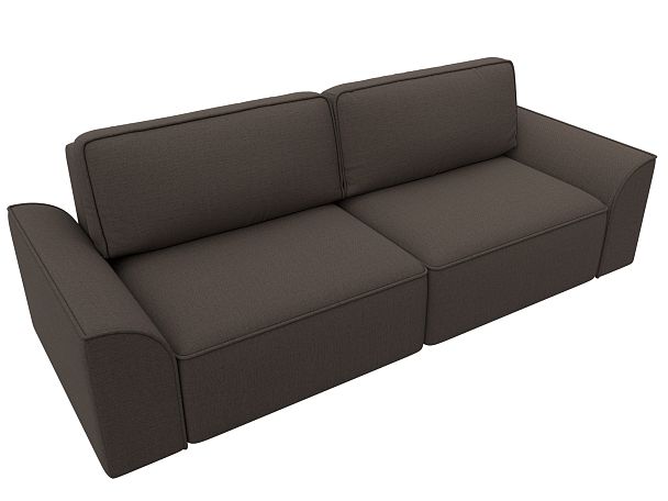 Диван прямой Лига-048 НПБ Рогожка коричневый - Вид 6