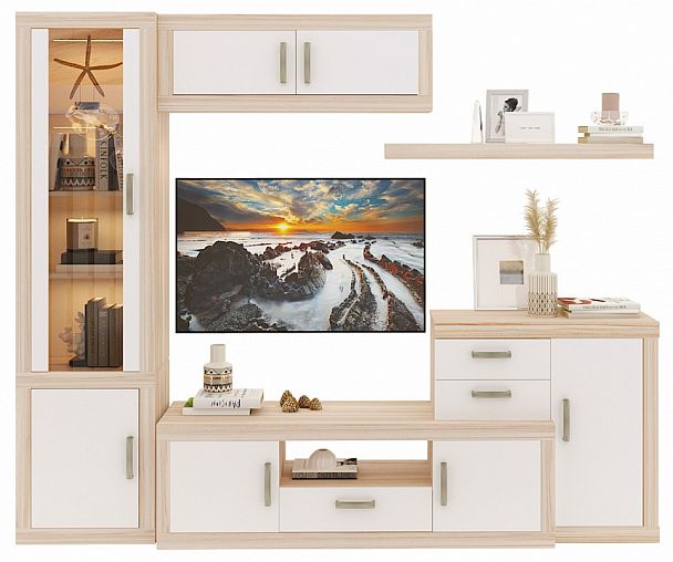 Стенка-горка Toivo ТОЙ-ГСТ 12 Карамель/Белый - Вид 1