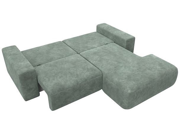 Диван угловой Лига-036 НПБ Классик правый угол Велюр зеленый - Вид 9