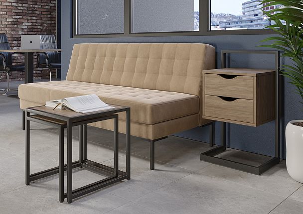 Тумба приставная "Loft"  VR.L-PY2 Дуб Аризона/Белый - Вид 2