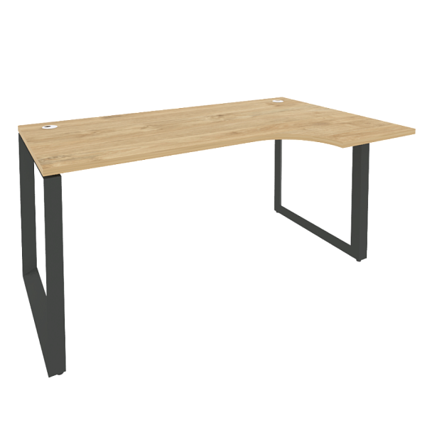 Onix Стол эргономичный правый на О-образном м/к O.MO-SA-1 (R) Тиквуд светлый/Антрацит металл 1580*980*750 (720/460) - Вид 1