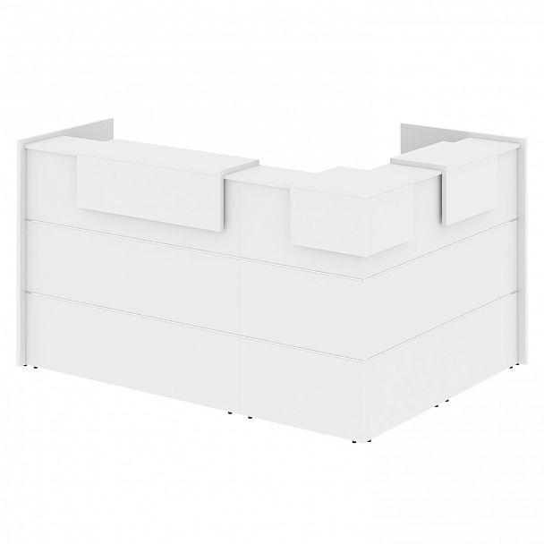 Ресепшн Г-образный "Onix" O.R-K-23 белый бриллиант - Вид 2