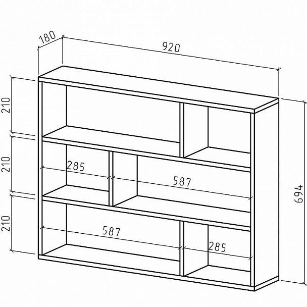 Полка книжная Реал-2 - Вид 2