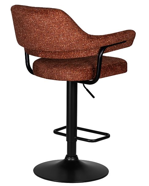 Стул барный DOBRIN CHARLY BLACK (терракотовый твид (LEO56)) - Вид 4