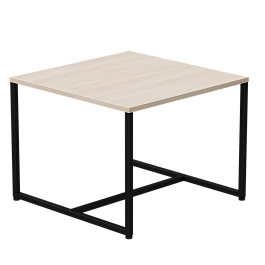 Стол журнальный Everprof EVO 604х604х460 Дуб Соната/Черный - Фото предпросмотра