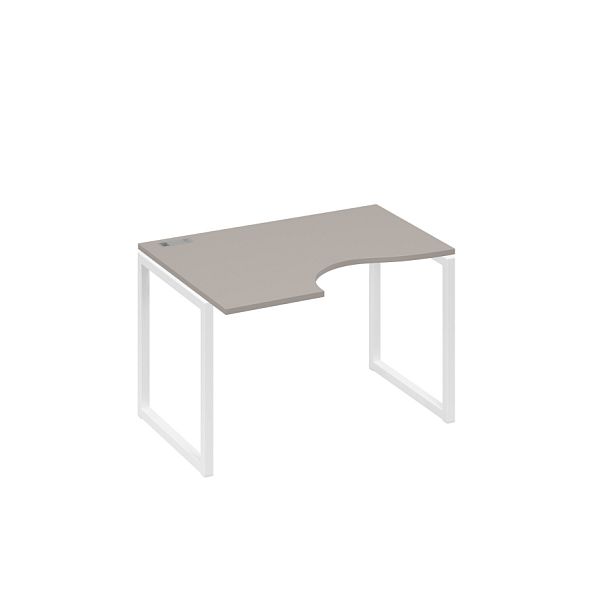 Стол эргономичный левый "Классика" на металлокаркасе QUATTRO A4 А4 Б4 041 БП мокко премиум / металлокаркас белый - Вид 1