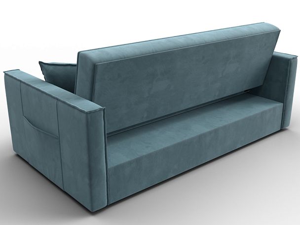 Диван прямой Лига-104 (160) Велюр бирюзовый - Вид 5