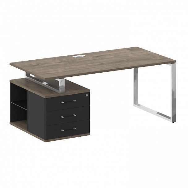 Стол с опорной тумбой "Shift" SK.SRT-180 дуб мали/антрацит - Вид 1