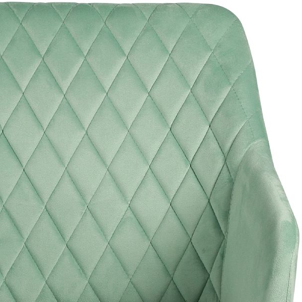 Барное поворотное кресло Барли К, Confetti aquamarine/черный - Вид 8