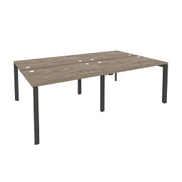 Onix Рабочая станция на П-образном м/к O.MP-D.RS-4.2.7 Тиквуд темный/Антрацит металл 2360*1475*750 - Фото предпросмотра