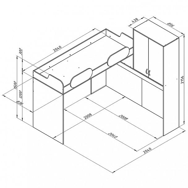 Верхняя кровать "Дельта-18.05" - Вид 3