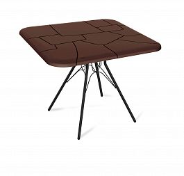 Стол Sheffilton SHT-TU34-P/TT30 83/83 черный муар/коричневый - Фото предпросмотра