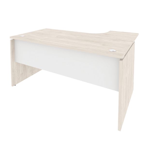 Onix Стол эргономичный левый O.SA-4 (L) Денвер светлый/Белый бриллиант 1580*1180*750 (800/460) - Вид 1