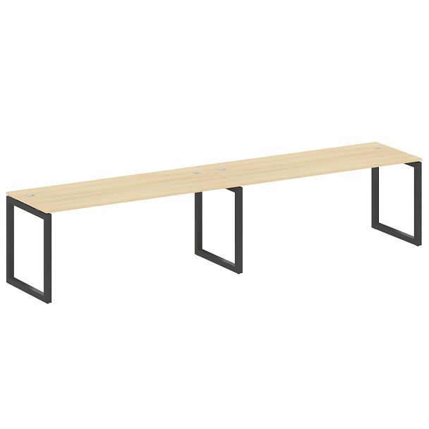 Metal System Quattro Р. ст. на 2 раб. места на О-образном м/к 50БО.СМ-2.5 Акация/Антрацит металл 3600*720*750 - Вид 1