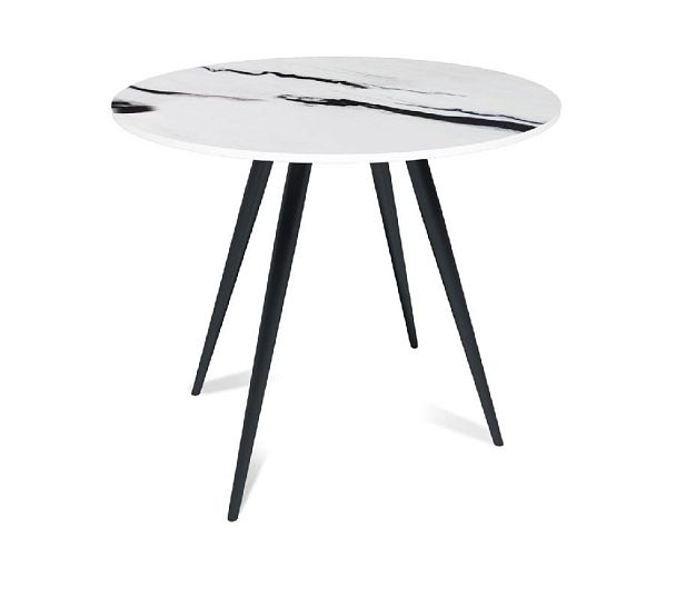 Стол круглый Nick 90, керамика глянцевая Panda White - Вид 2