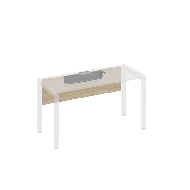 Экран стола 140 с кабель-каналом A4 А4 Б 842 БП дуб скандинавский / металлокаркас антрацит - Вид 1