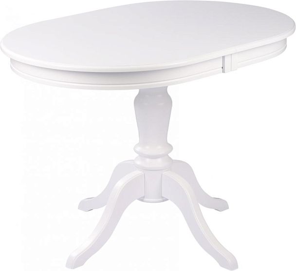 Стол деревянный раздвижной Анфея 110(150)х75х76 Белый - Вид 1