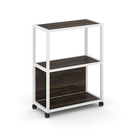 Shelf Mobile Стеллаж 3 уровня 1 секция VR.LT-STK-302.10 Дуб Мали/Металл Белый 1000*400*1046 - Фото предпросмотра