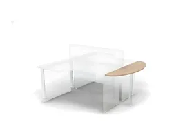 БЕРЛИН / BERLIN Приставной элемент для 2 столов (без опоры) 1330х400х28 Шорвуд - Фото предпросмотра