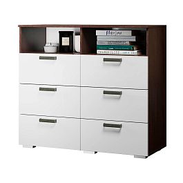 Комод "Азаро" венге/белый глянец - Фото предпросмотра