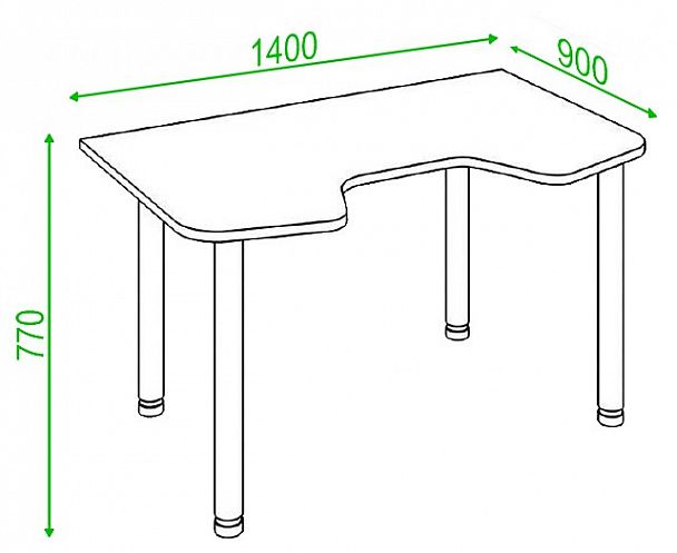 Стол компьютерный Домино Lite СКЛ-Игр140МО - Вид 2