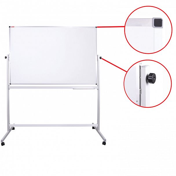 Доска магнитно-маркерная НА СТЕНДЕ 120х180 см, 2-сторонняя, BRAUBERG, 238142 - Вид 7