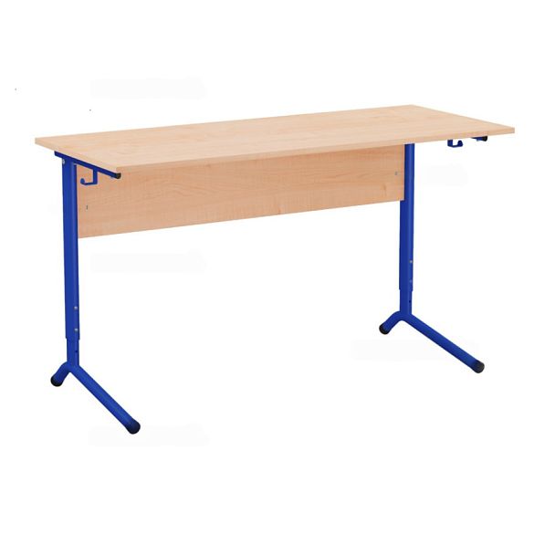 Стол ученический 120Р, 2-местный, регулируемый на плоскоовальной трубе (м/к Красный, Синий, Зеленый ), гр.5-7 - Вид 1