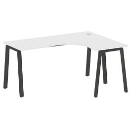 Metal System Стол криволинейный правый на А-образном м/к БА.СА-4 (R) Белый/Антрацит металл 1600*1200*750 - Фото предпросмотра