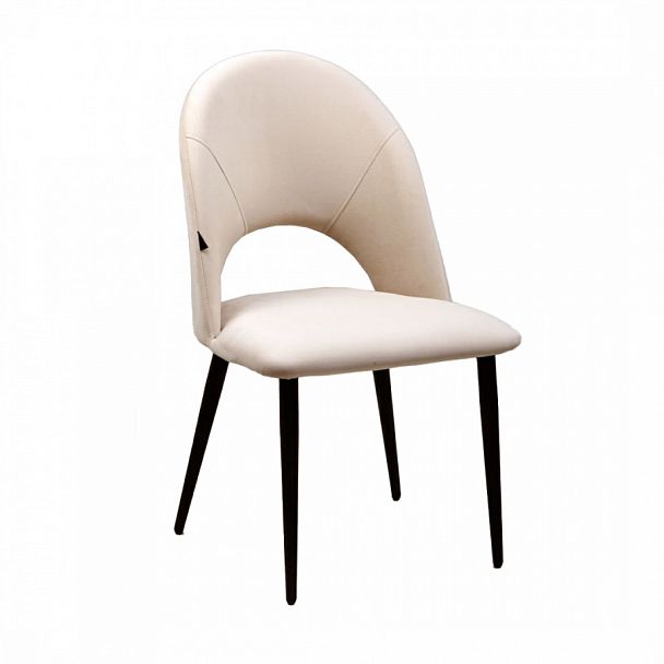 Стул Игнис, ножки черные, велюр бежевый - Вид 1