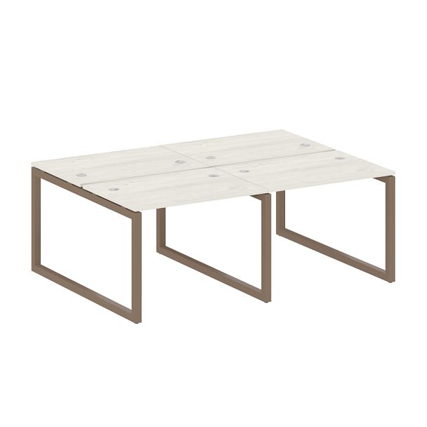 Metal System Quattro Р. ст. на 4 раб. места на О-образном м/к 50БО.СМ-4.1 Дуб наварра/Мокко металл 2000*1475*750 - Вид 1