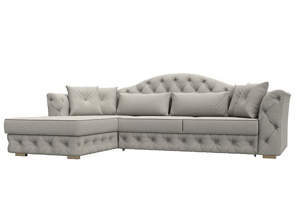 Диван угловой Артис левый угол Рогожка бежевый - Вид 1