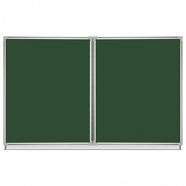 Доска для мела магнитная 3-х элементная 100х150/300 см, 5 рабочих поверхностей, зеленая, STAFF, 238009 - Вид 3