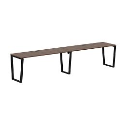 Стол 2-х местный EVWST 3567 Дуб Денвер тёмный/Черный 3526х670х750 EDIS - Фото предпросмотра