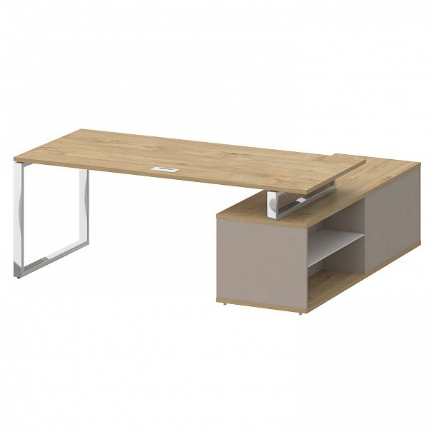 Стол с опорной греденцией "Shift" SK.SRG-200 тиквуд светлый/капучино - Вид 2