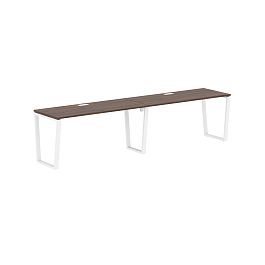 Стол 2-х местный EVWST 3167 Дуб Денвер тёмный/Белый 3126х670х750 EDIS - Фото предпросмотра