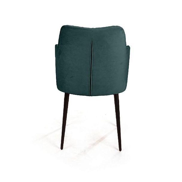 Стул с подлокотниками Hunt ромб, бархат зелёный 19 / чёрный конус - Вид 8