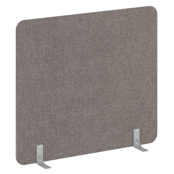 R-line soft Перегородки на металлических опорах на фетровых подпятниках AP.F-160-140 Romeo 05/Серый металл 1600*18*1400 - Вид 1