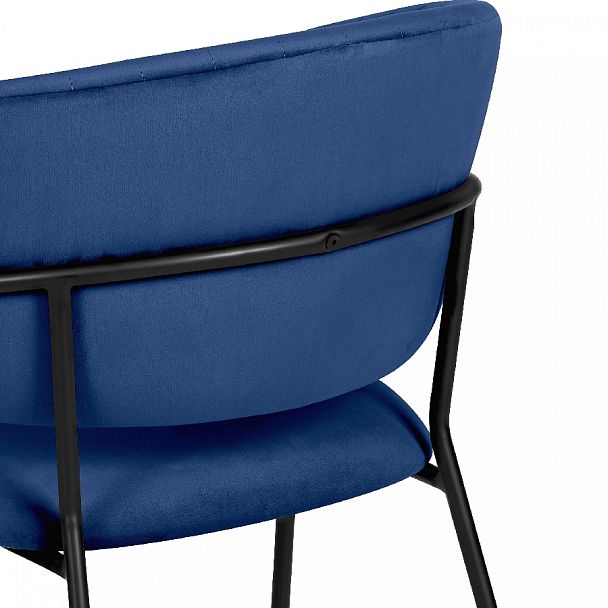 Комплект кухонных стульев Даксон синий велюр/черный, 2 шт. - Вид 10