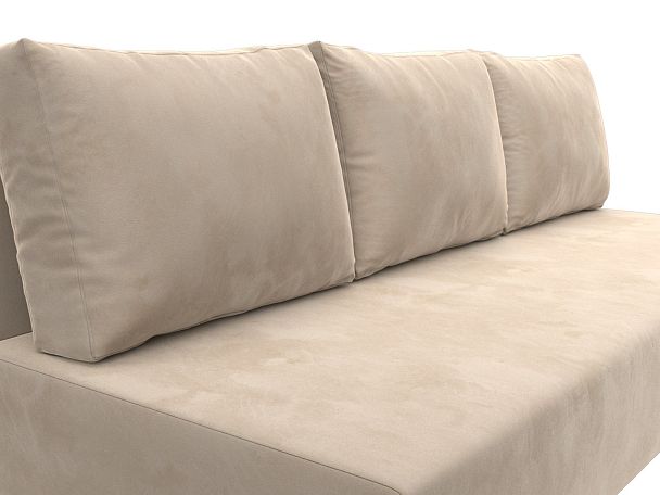 Диван прямой Лига-033 Велюр бежевый - Вид 4