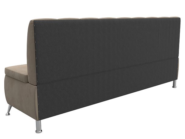 Кухонный прямой диван Кантри (полностью велюр бежевый) - Вид 7