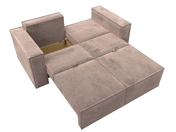 Диван прямой Куба мини Велюр бежевый - Вид 9