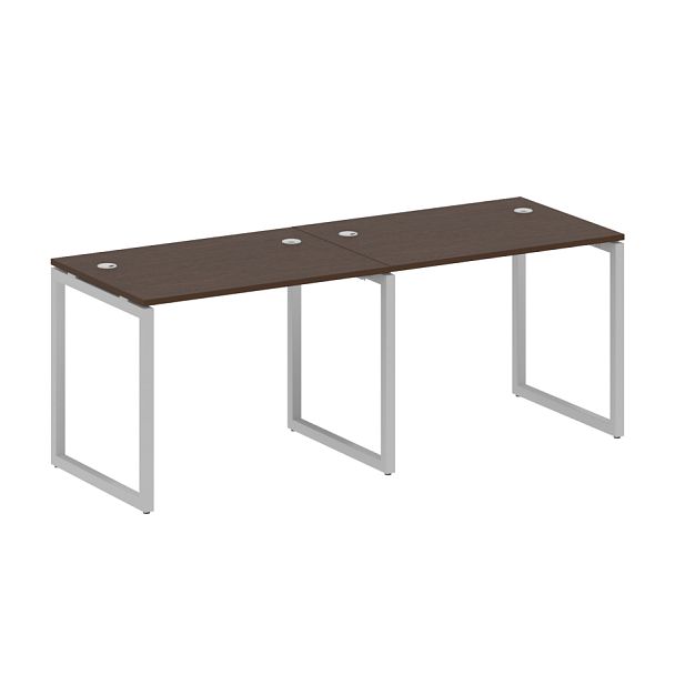 Metal System Quattro Р. ст. на 2 раб. места на О-образном м/к 40БО.СМ-2.1 Венге/Серый металл 2000*720*750 - Вид 1