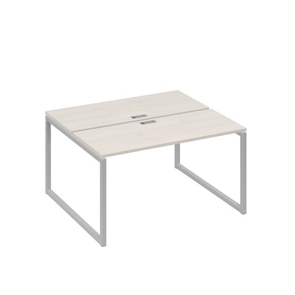 Станция (2х140) офисная с металлокаркасом QUATTRO A4 А4 Б4 171 БП дуб / металлокаркас серый - Вид 1