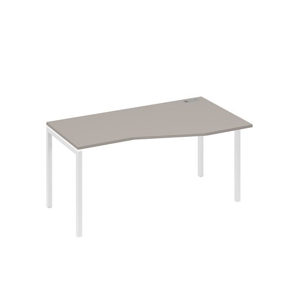 Стол эргономичный правый "Техно" на металлокаркасе DUE A4 А4 Б2 066 БП мокко премиум / металлокаркас белый - Вид 1