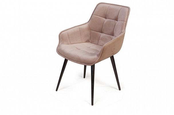 Стул с подлокотниками Capri, бархат бежевый 5 / опора конус - Вид 2