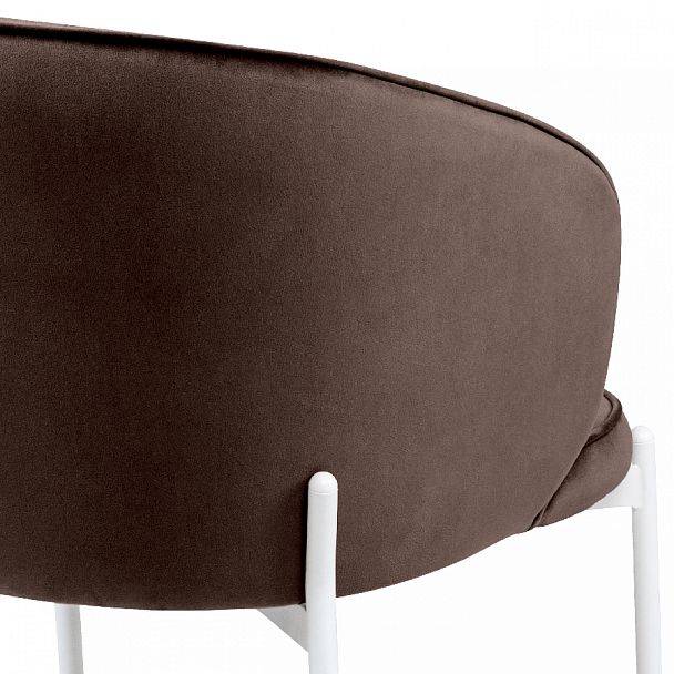 Комплект кухонных стульев Миэль коричневый велюр/белый, 2 шт. - Вид 9