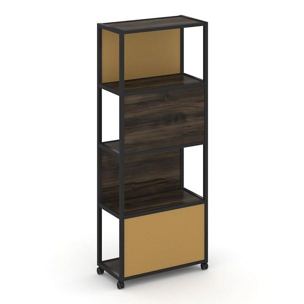 Shelf Mobile Стеллаж 5 уровней 1 секция VR.LT-STK-504.10 Дуб Мали/Металл Черный/W-31 1000*400*2000 - Вид 1