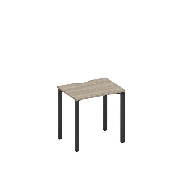 Стол письменный на металлокаркасе, столешница с вырезом Space+ А1 ЧР 001.2 ВЛ вяз либерти/ черный гладкий - Вид 1