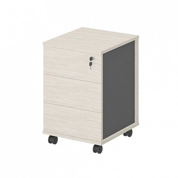 Тумба мобильная "Тандем премиум" ПК-ТНП-ТММ43Х47-В1-25 дуб альпийский/антрацит - Вид 1