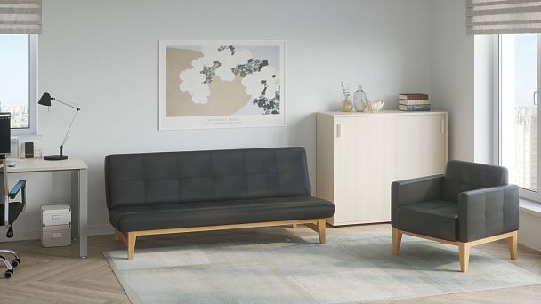 Диван Totton 190x90x82 чёрный - Вид 2